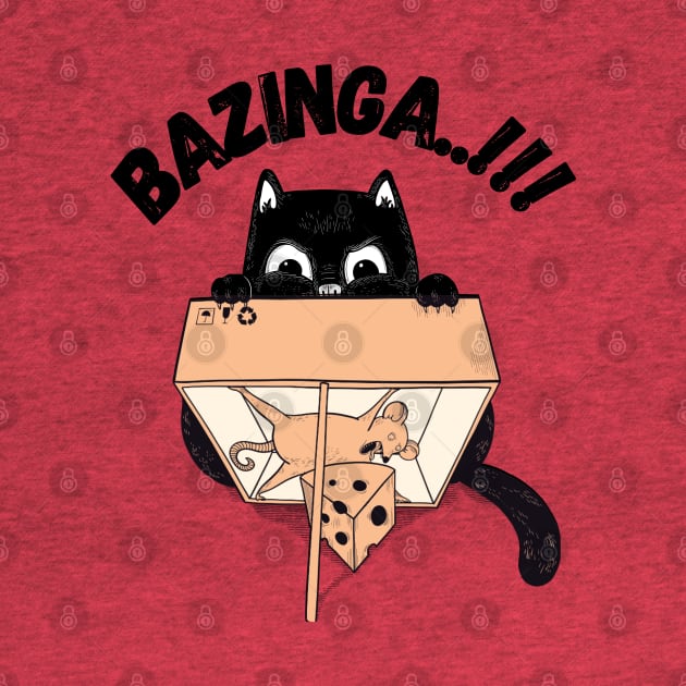Black Cat Bazinga mouse by TrendsCollection